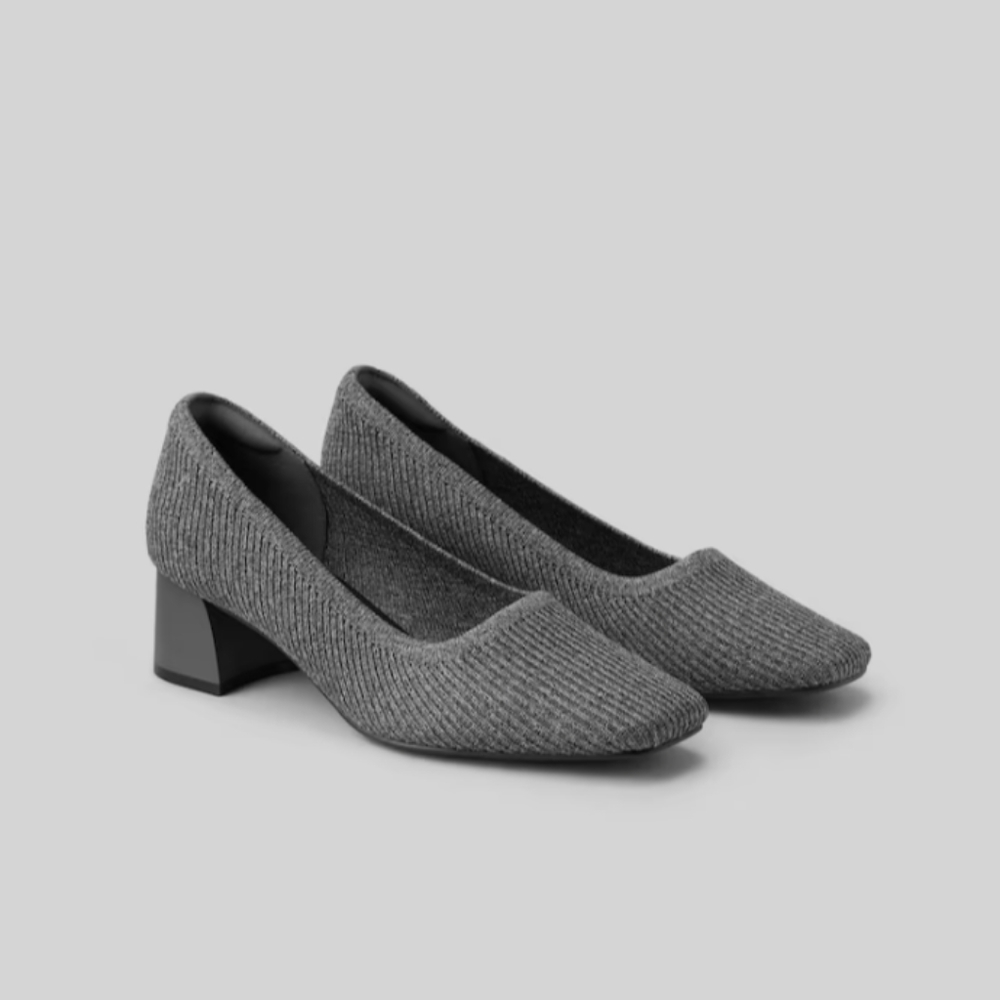 Vivaia Melody Square-Toe Chunky Heels